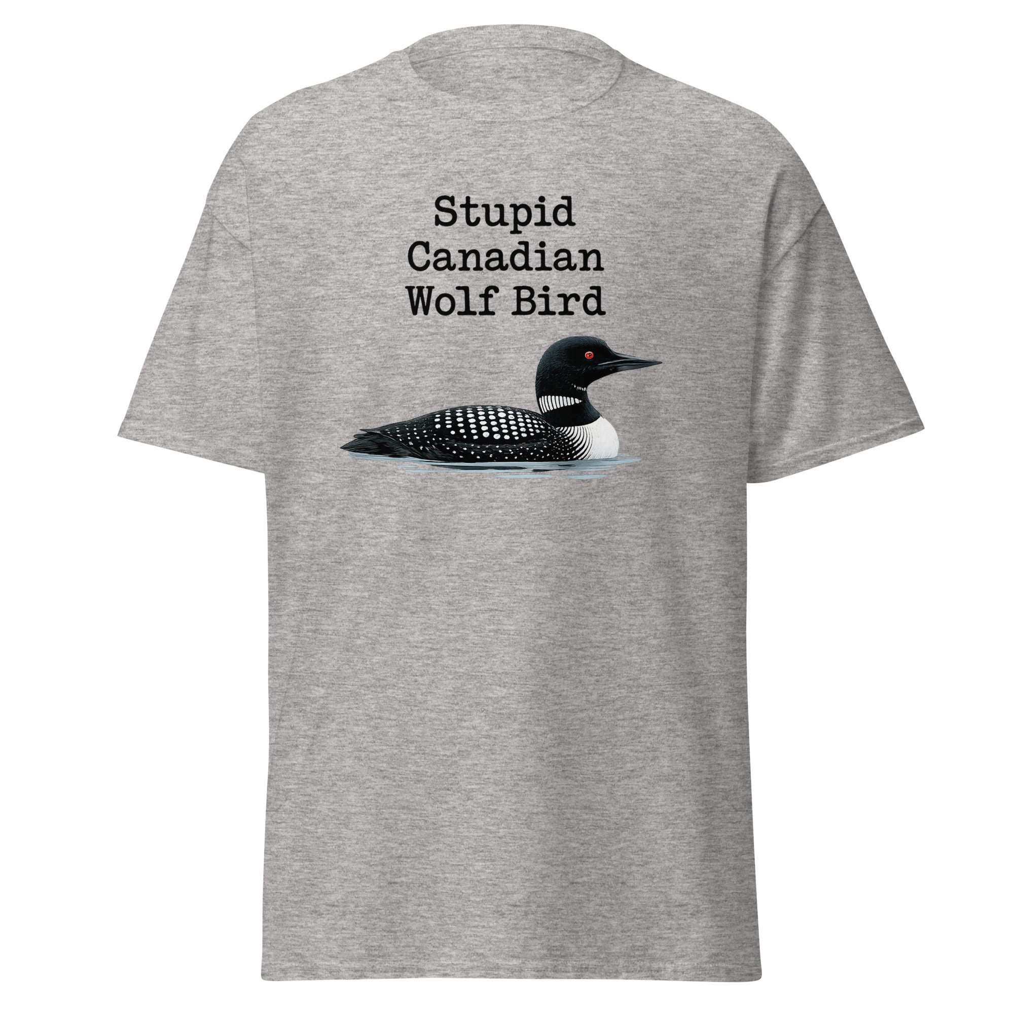 stupid canadian wolf bird shirt
